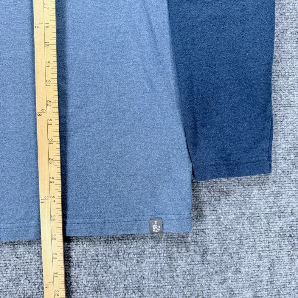 The North Face Copperwood Crew Men's XL Blue Raglan Long Sleeve Cotton Blend